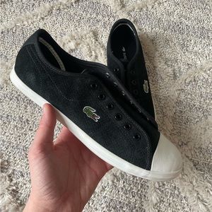 Lacoste Black Suede NEW Sneakers 6.5